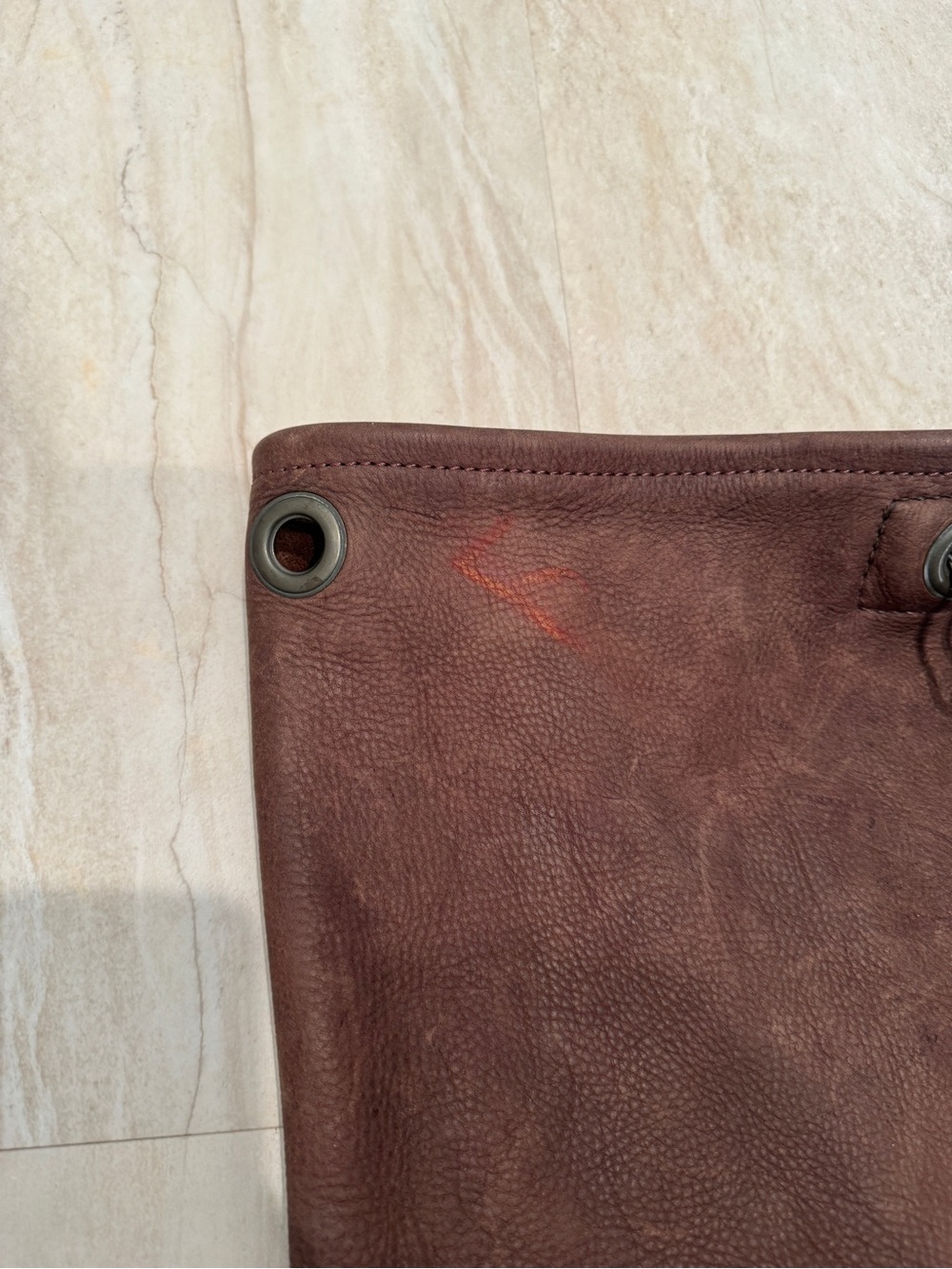 $525 Go Forth Goods Men's Brown Genuine Leather Sling Duffel bag sample sale XXL - Picture 5 of 10